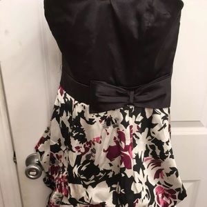 Strapless floral dress